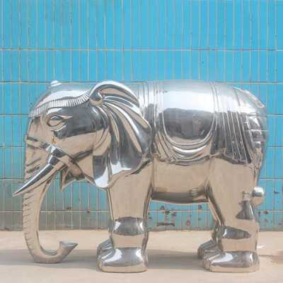 不锈钢制品大象（不锈钢雕塑大象）-图2