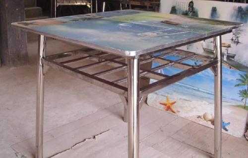 不锈钢制品做小桌子（自制不锈钢餐桌）-图1